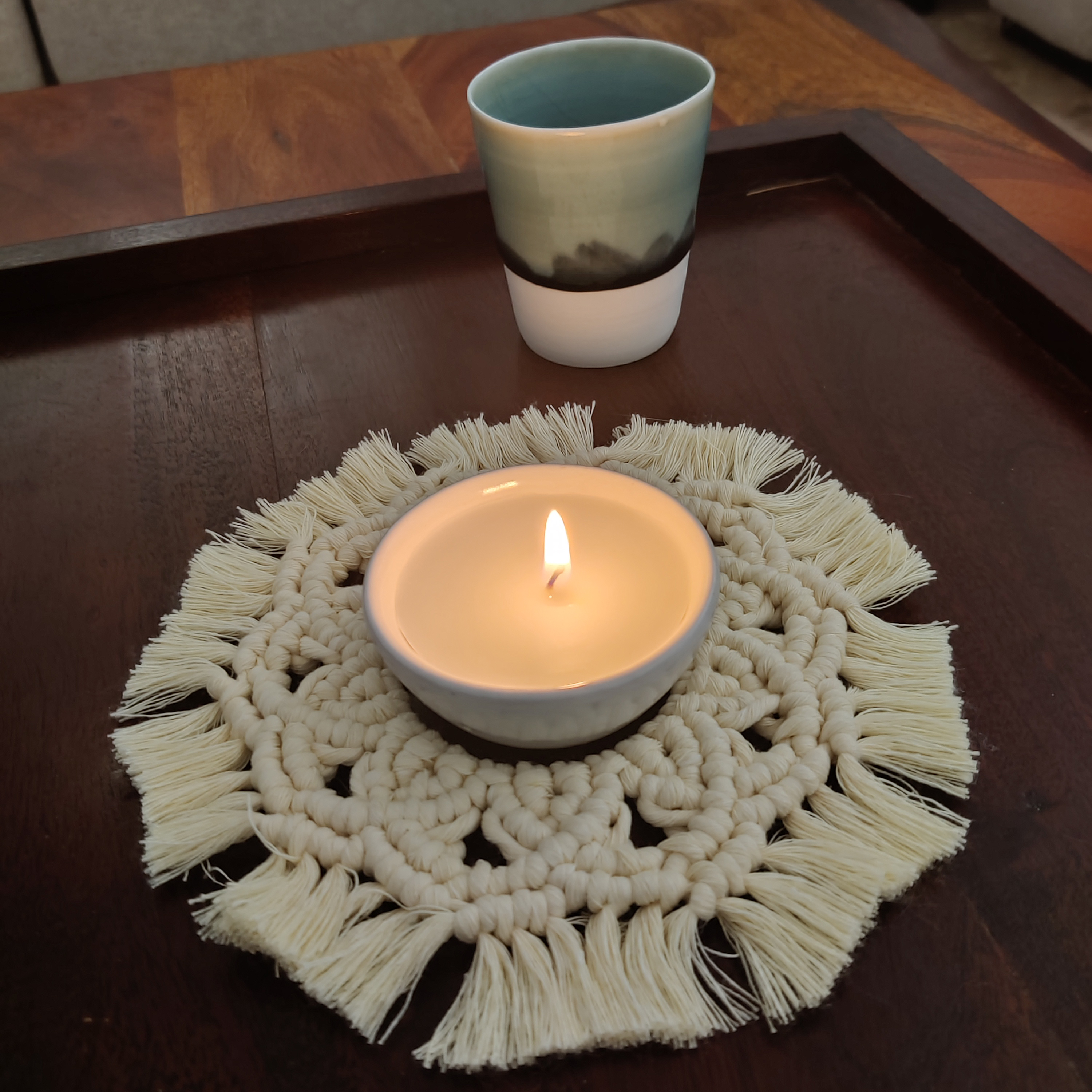 Mandala Sérénité avec bougie